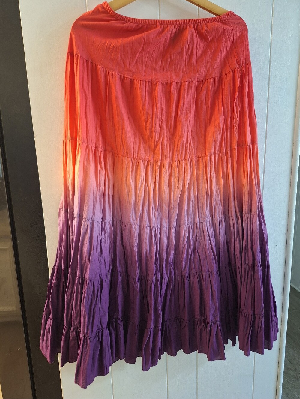 Karen Kane Ombre Coral to Violet Maxi Skirt
